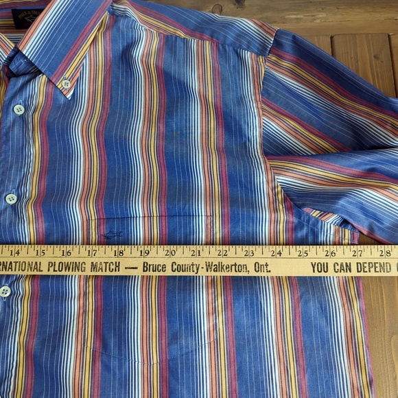 Paul  & Shark Yachting Men’s Striped Multi-colour Long Sleeve Shirt - Picture 5 of 9